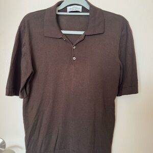 Brown Italian Yarn XS Men’s Officine Générale Paris 6 Polo